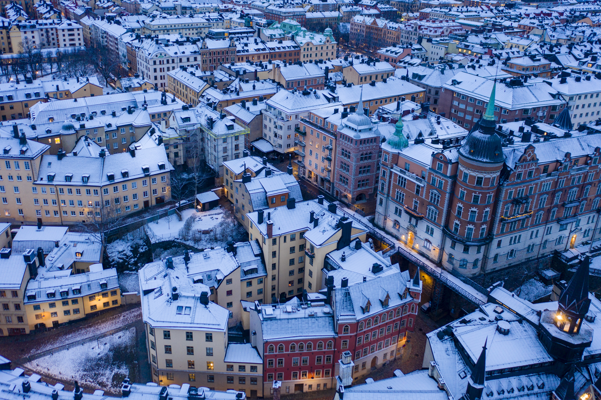 Город зимой