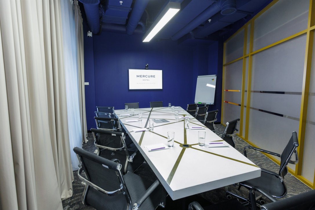 Blue meeting room